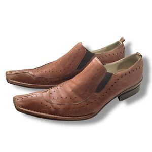 Browns B2 Shoes‎ Mens Leather Slip On Loafers Suit Office Dressy Formal Size 12